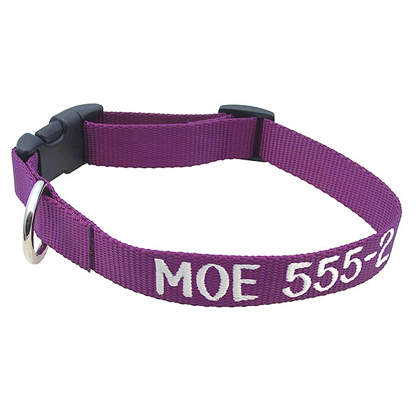 Adjustable Nylon Collar - with Personalized Embroidery, - Lucky Pet